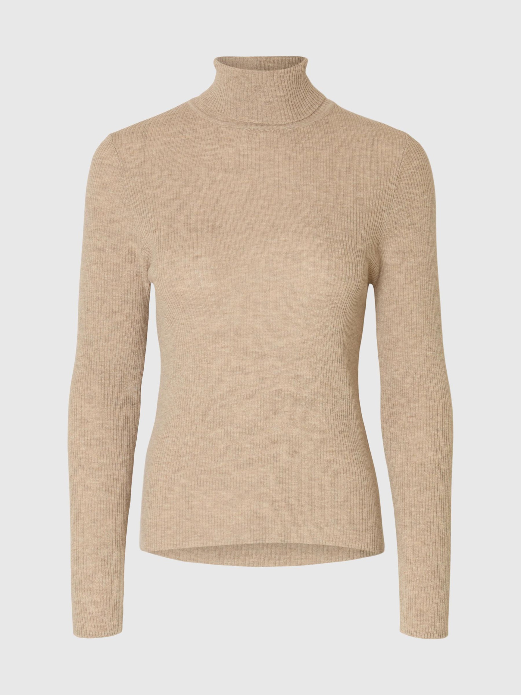WOOL BLEND TURTLENECK, Island Fossil, highres