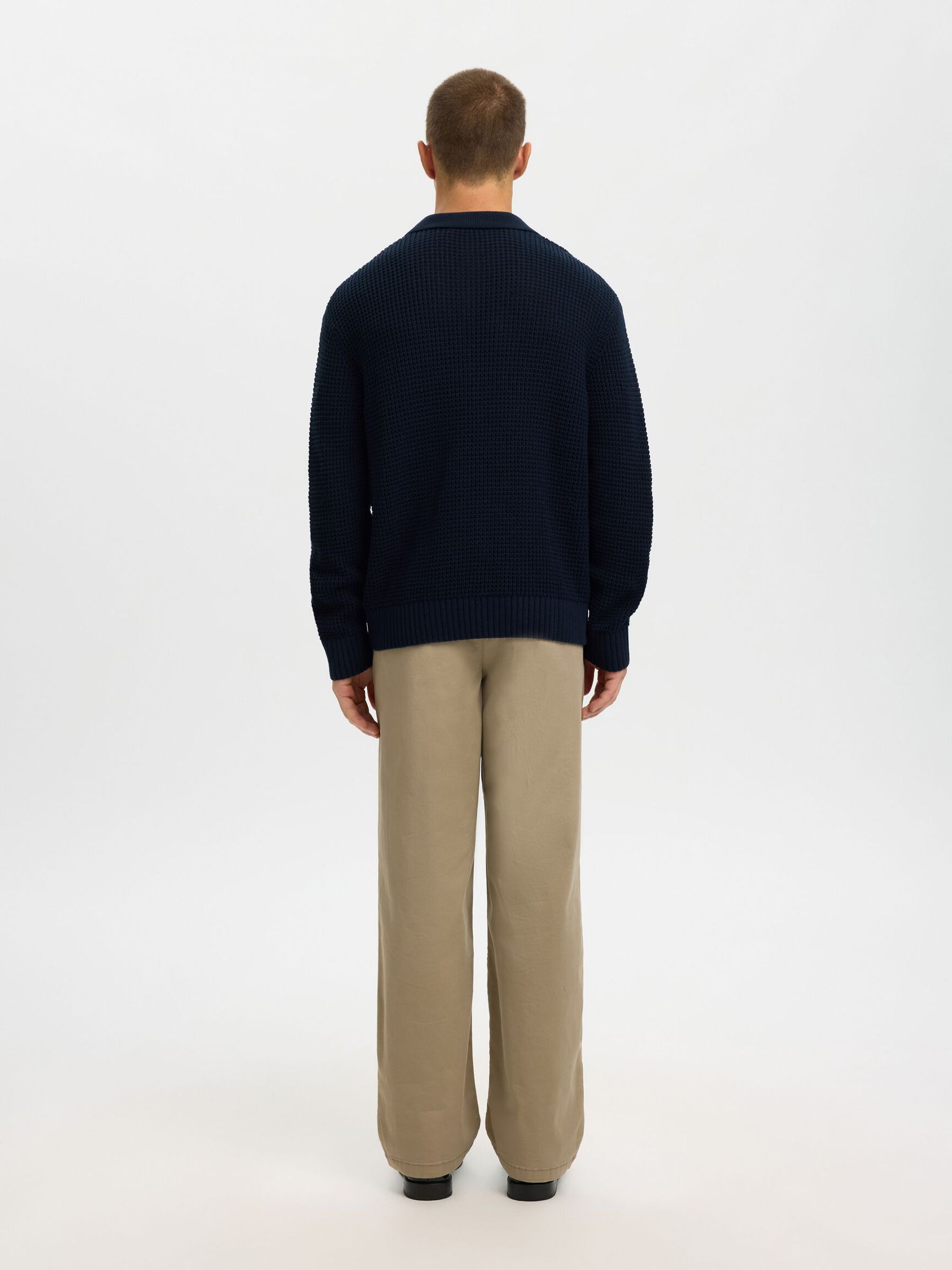 STRICK POLOSHIRT, Sky Captain, highres