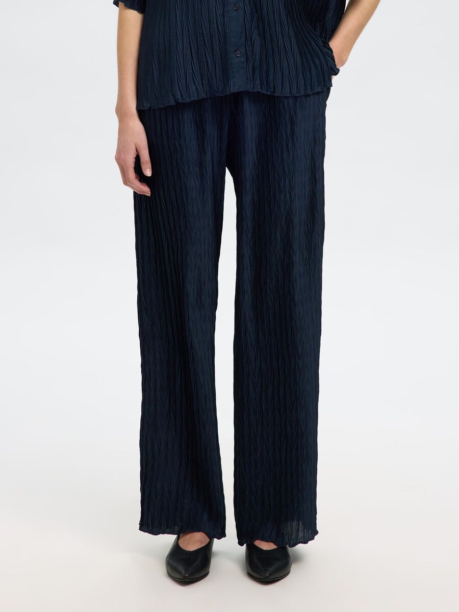 Selected PLISSÉE PANTALON À JAMBE AMPLE, Dark Sapphire, highres - 16098494_DarkSapphire_003.jpg