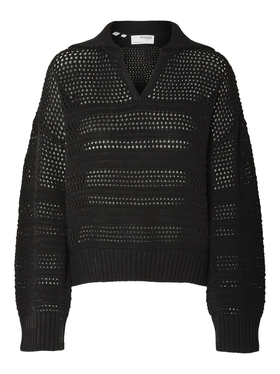 Selected HEKLESTIL PULLOVER, Black, highres - 16093246_Black_001.jpg