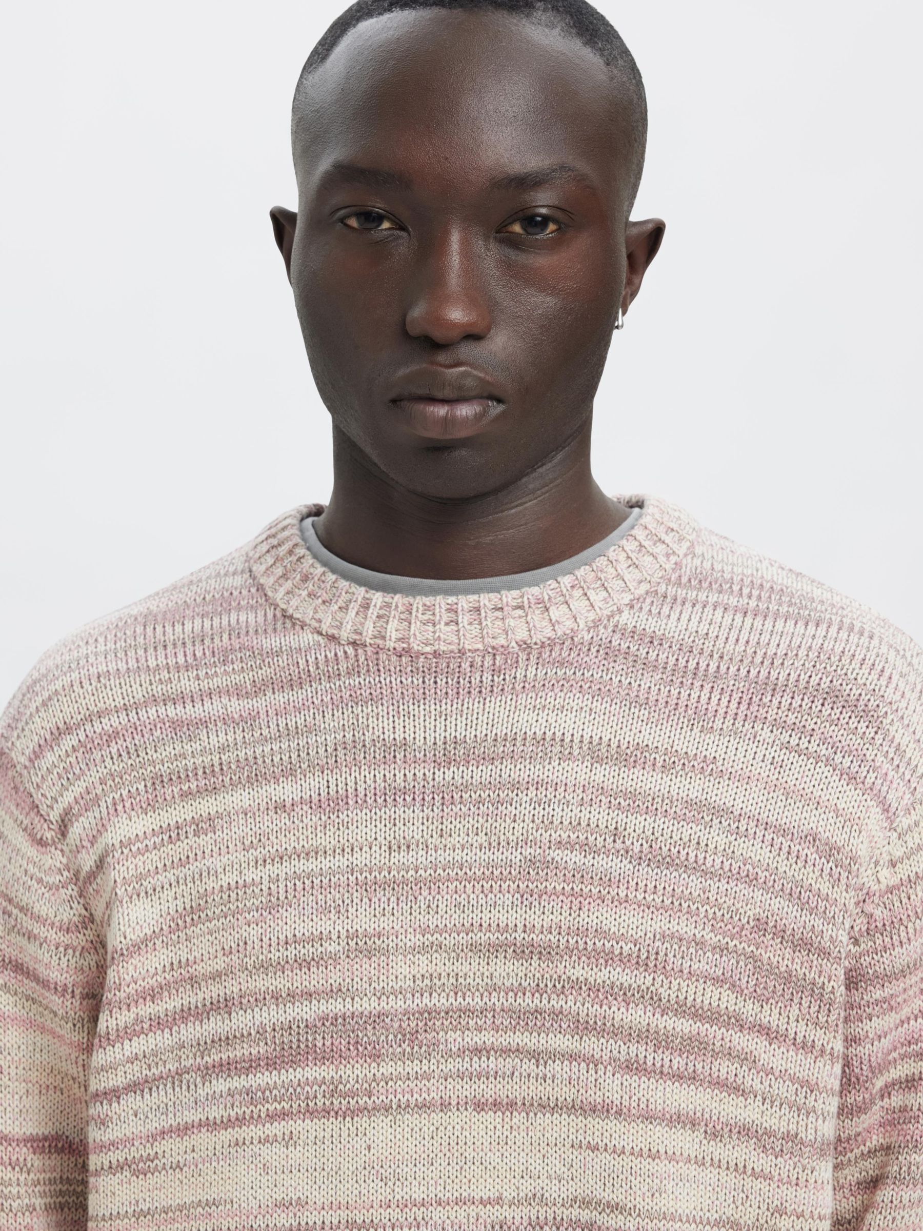 REGULAR FIT  KNITTED PULLOVER, Egret, highres