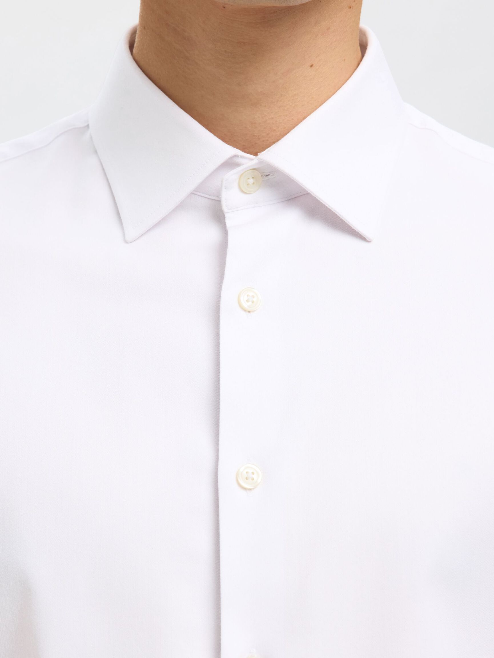 SLIM FIT HEMD, Bright White, highres