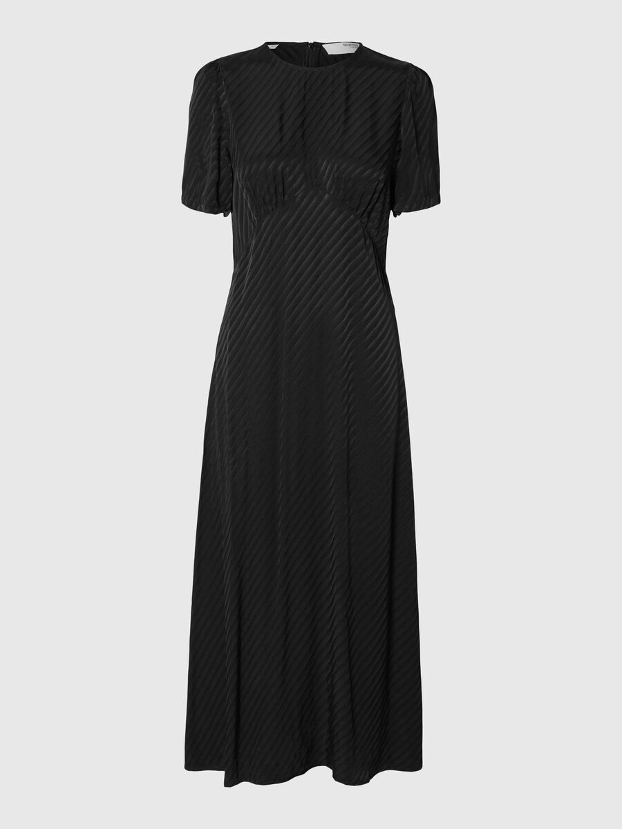 Selected SATIN MAXIKLEID, Black, highres - 16095065_Black_001.jpg