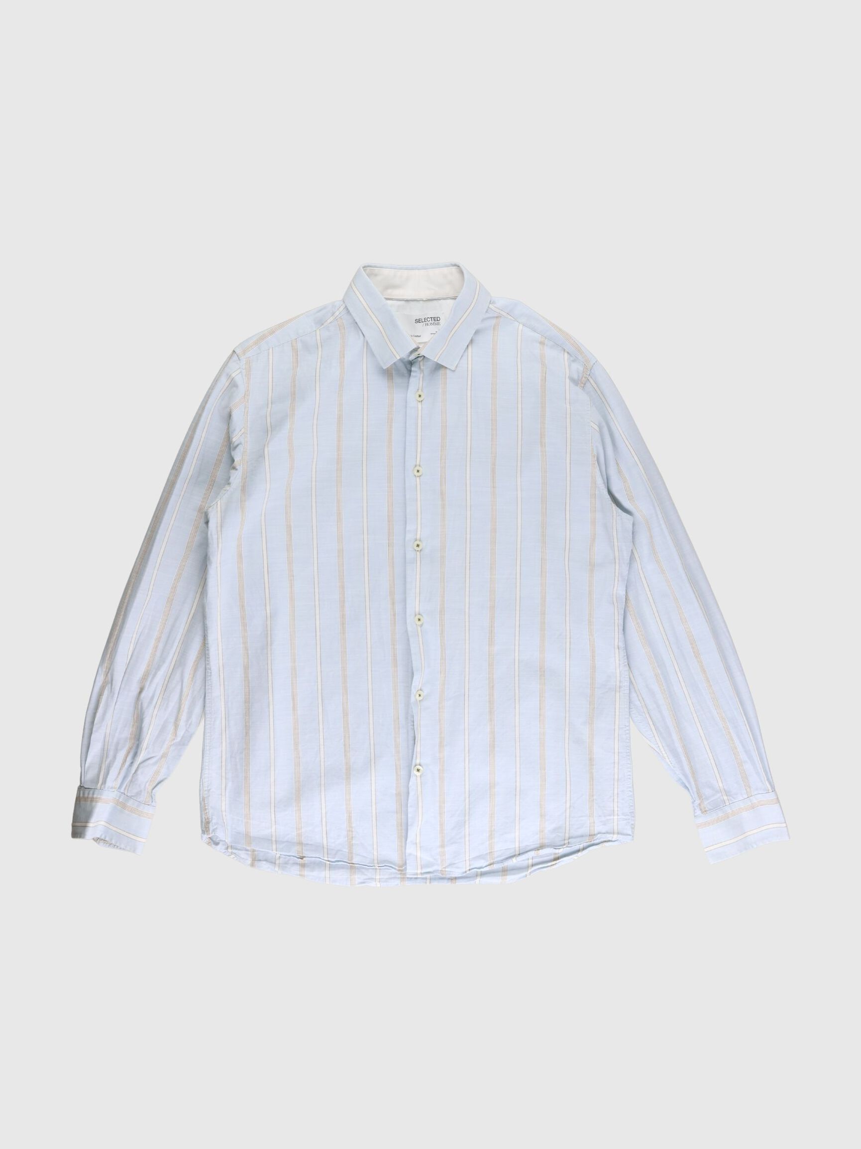STRIPED LONG SLEEVED SHIRT, Skyway, highres