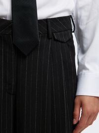 WOOL BLEND  SUIT TROUSERS, Black, highres