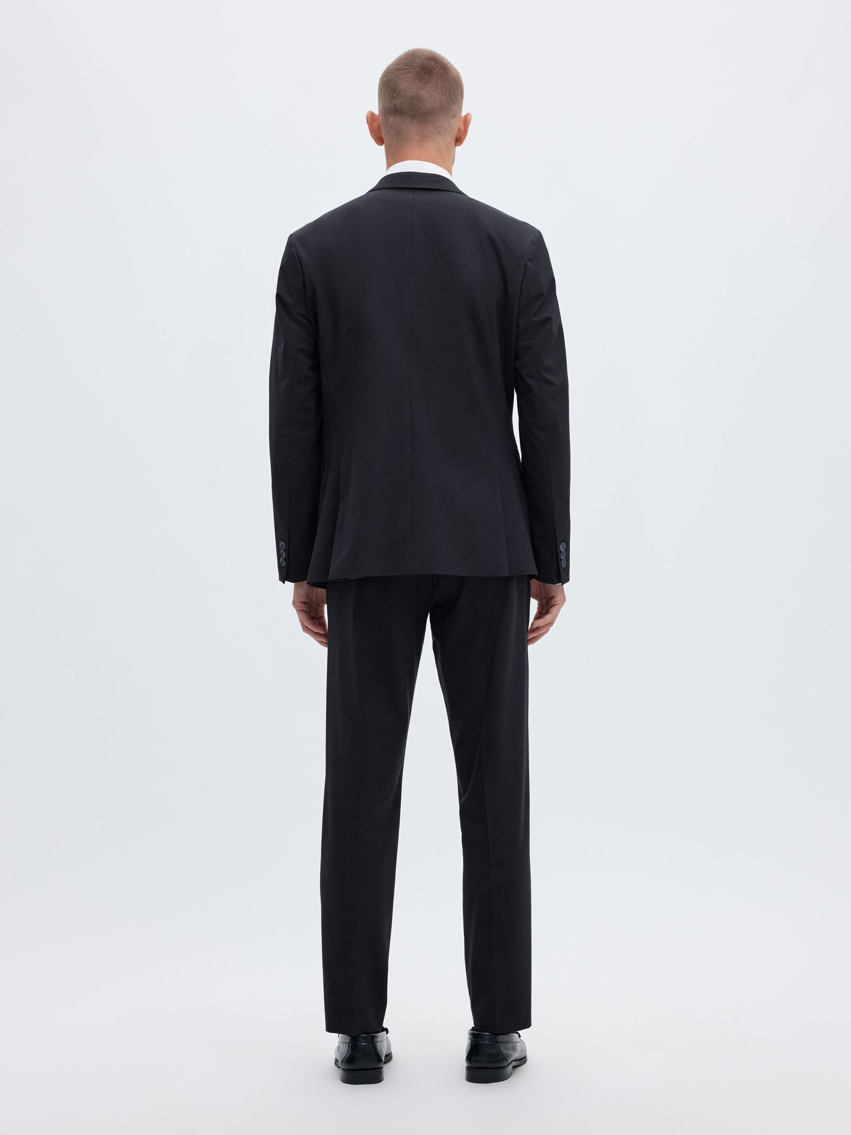 VISCOSE BLEND SLIM FIT BLAZER, Navy Blazer, highres