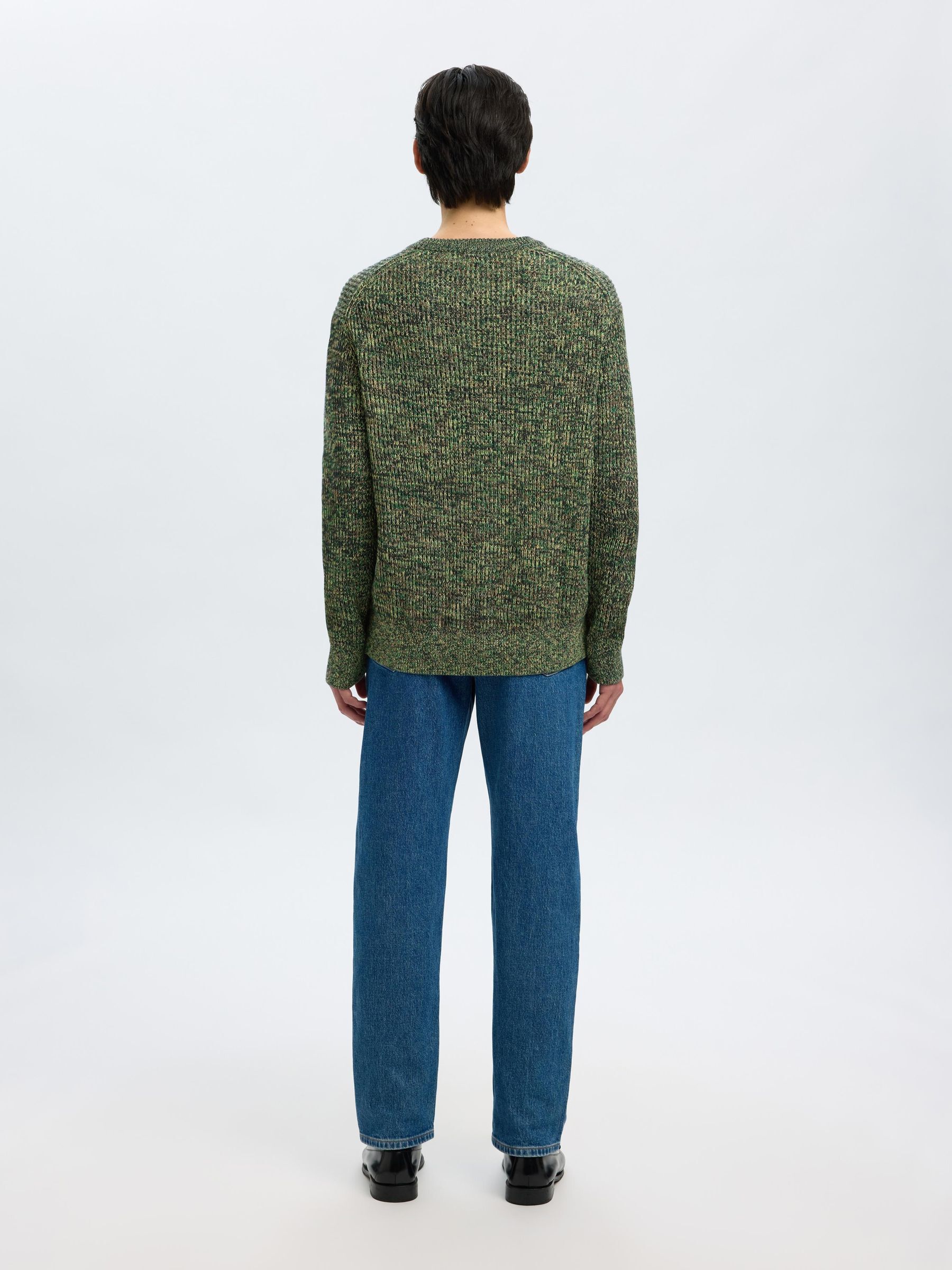 100% COTTON KNITTED PULLOVER, Sky Captain, highres