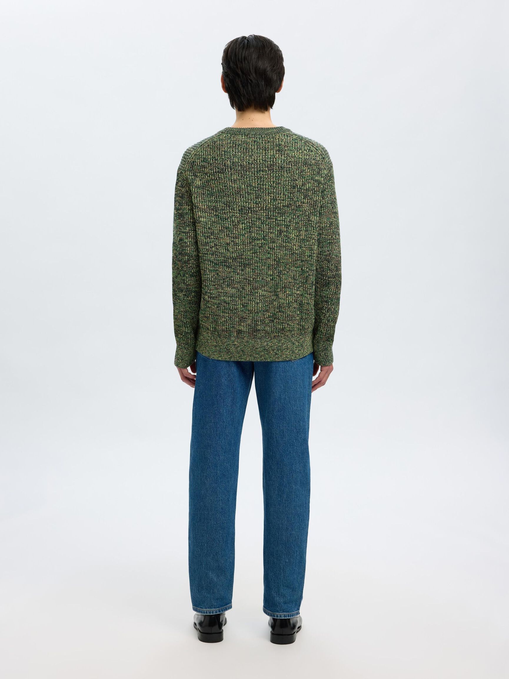 100% COTTON KNITTED PULLOVER, Sky Captain, highres