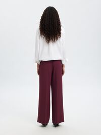 GEWEVEN WIDE LEG BROEK, Fig, highres