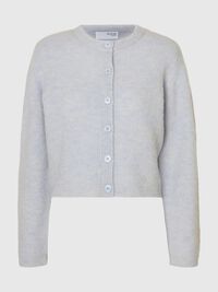 WOOL BLEND CARDIGAN, Ancient Water, highres