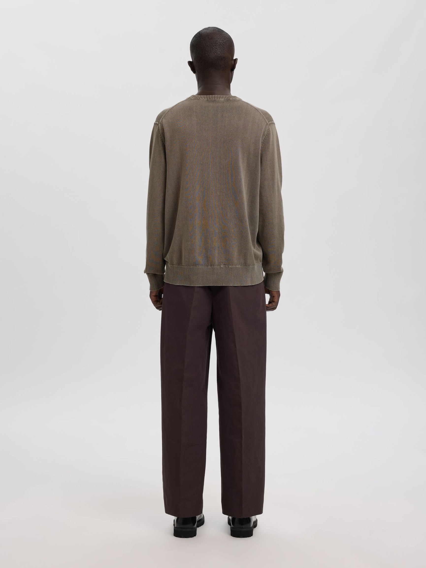 COTON PULL RAS DU COU, Dark Grey, highres