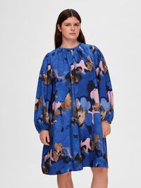 PRINTED MINI DRESS, Dark Sapphire, highres