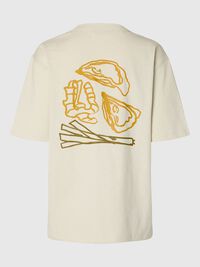PRINT ØKOLOGISK BOMULD T-SHIRT, Silver Birch, highres
