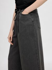 BUNDFALTEN WIDE FIT JEANS, Grey Denim, highres