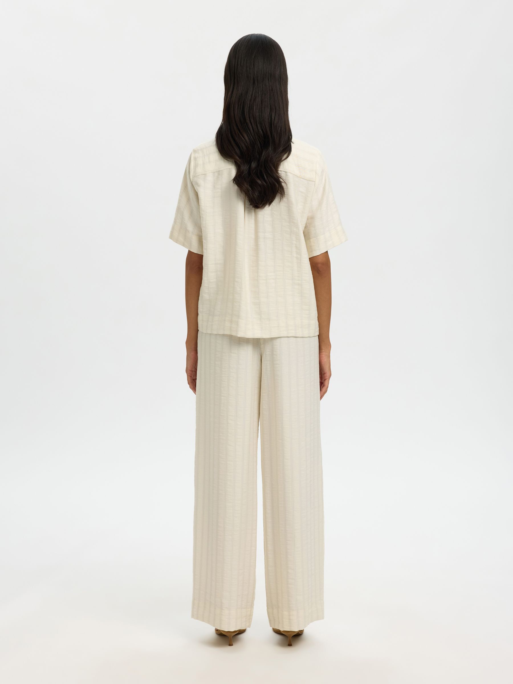 VISCOSEMIX SHIRT MET 2/4 MOUWEN, Egret, highres