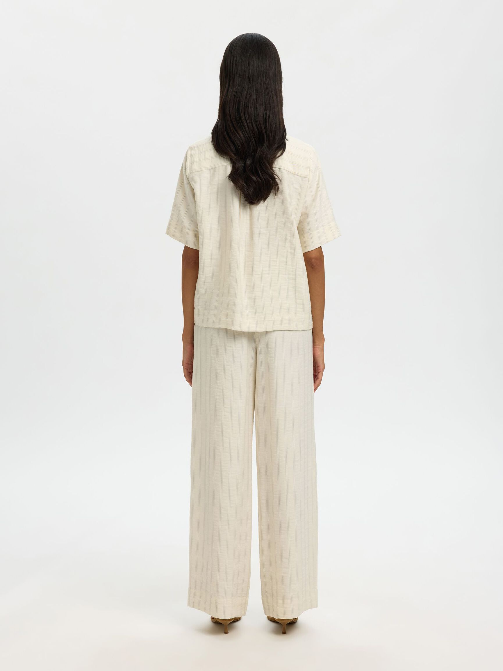 VISCOSEMIX SHIRT MET 2/4 MOUWEN, Egret, highres