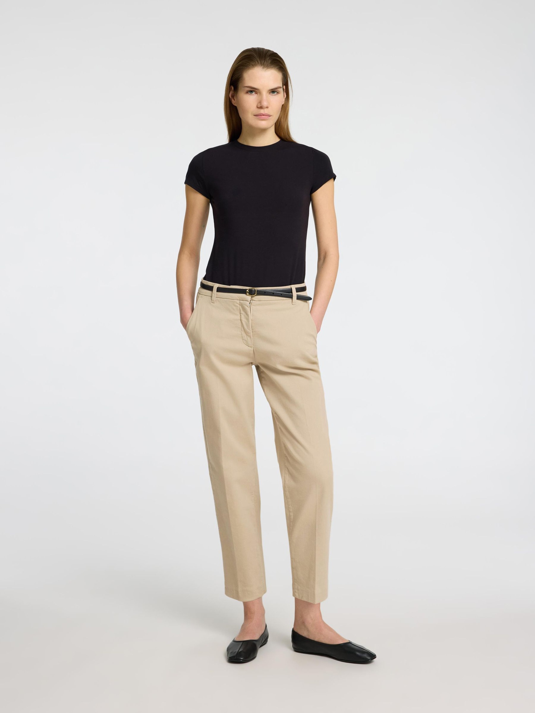 CROPPED TAPERED TROUSERS, Island Fossil, highres