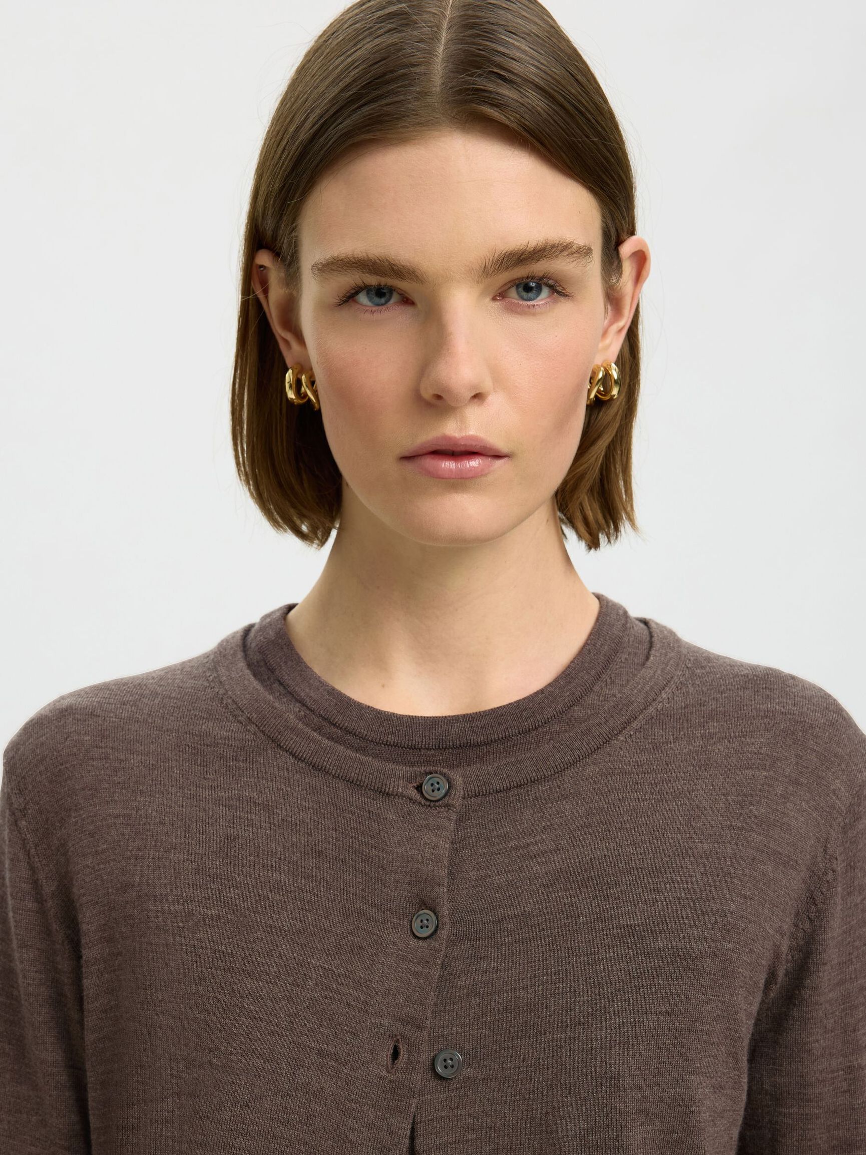 100% MERINO WOOL KNITTED CARDIGAN, Delicioso, highres