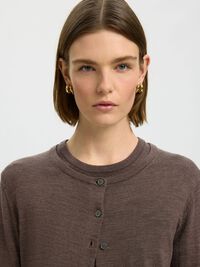 100% MERINO WOOL KNITTED CARDIGAN, Delicioso, highres