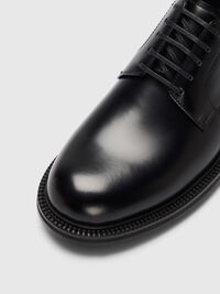 LEATHER DERBY SHOES, Black, highres