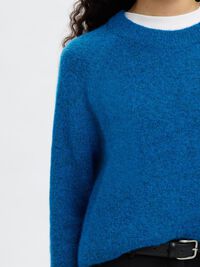 LONG-SLEEVED KNITTED JUMPER, Super Sonic, highres