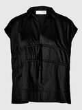 Selected TIE FRONT V-NECK TOP, Black, highres - 16097800_Black_001.jpg