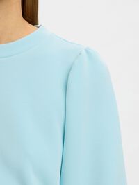 PUFF SLEEVE SWEATSHIRT, Blue Glow, highres