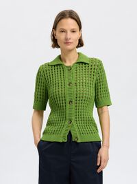 HÆKLET STIL STRIKKET CARDIGAN, Spindle Tree, highres