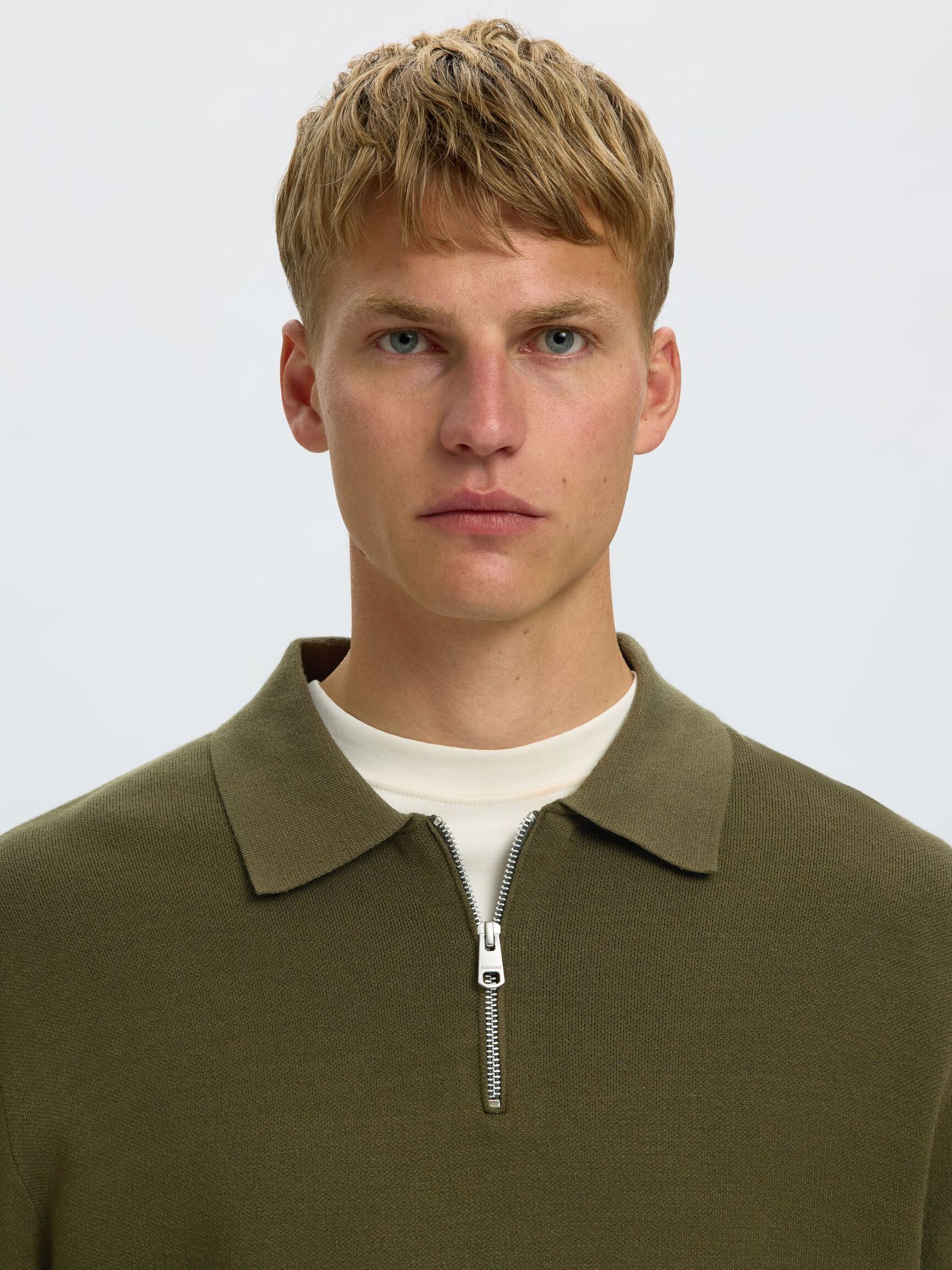 HALF ZIP PULLOVER, Kalamata, highres