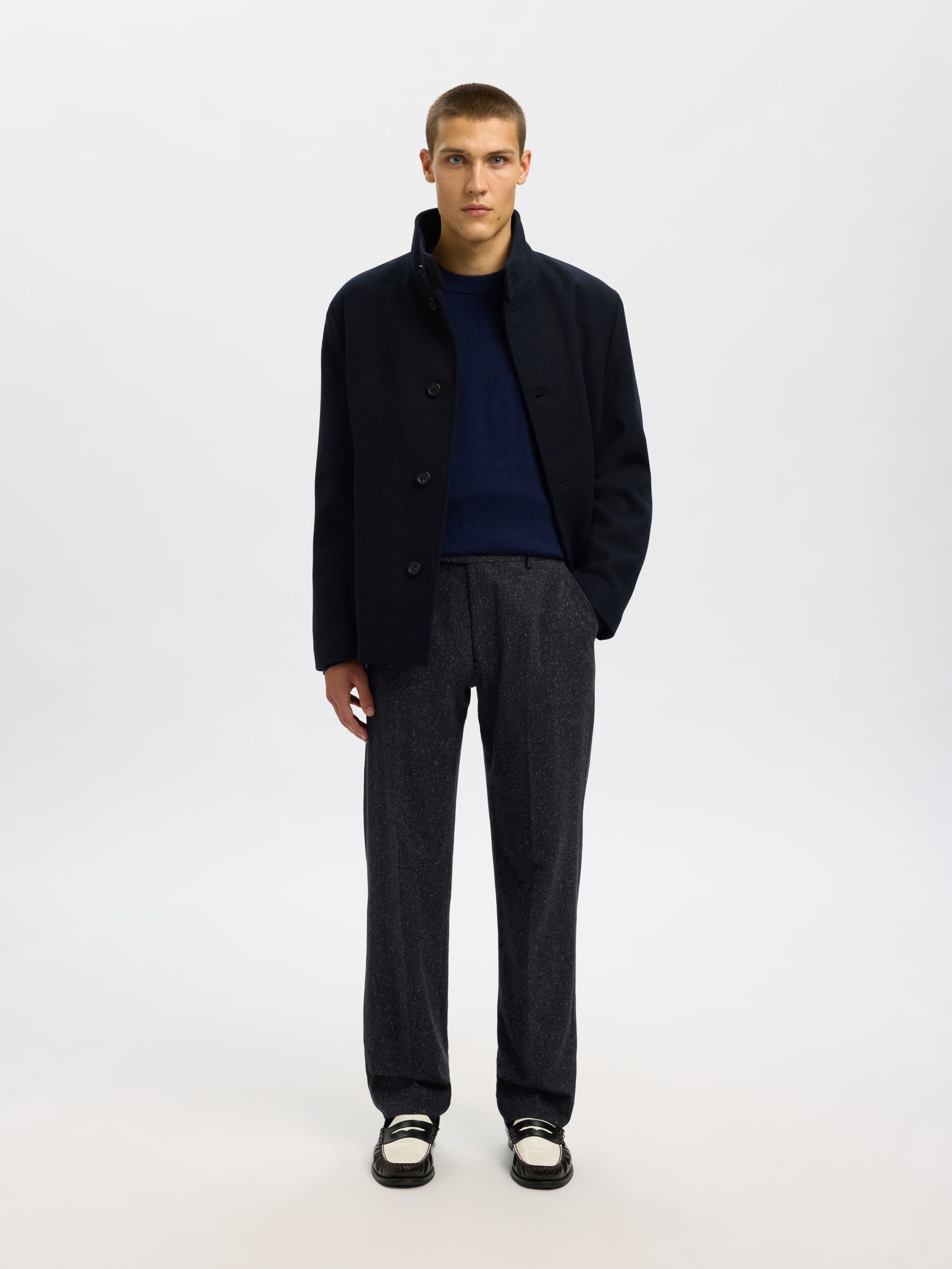 196 STRAIGHT LEG HOSE, Dark Navy, highres