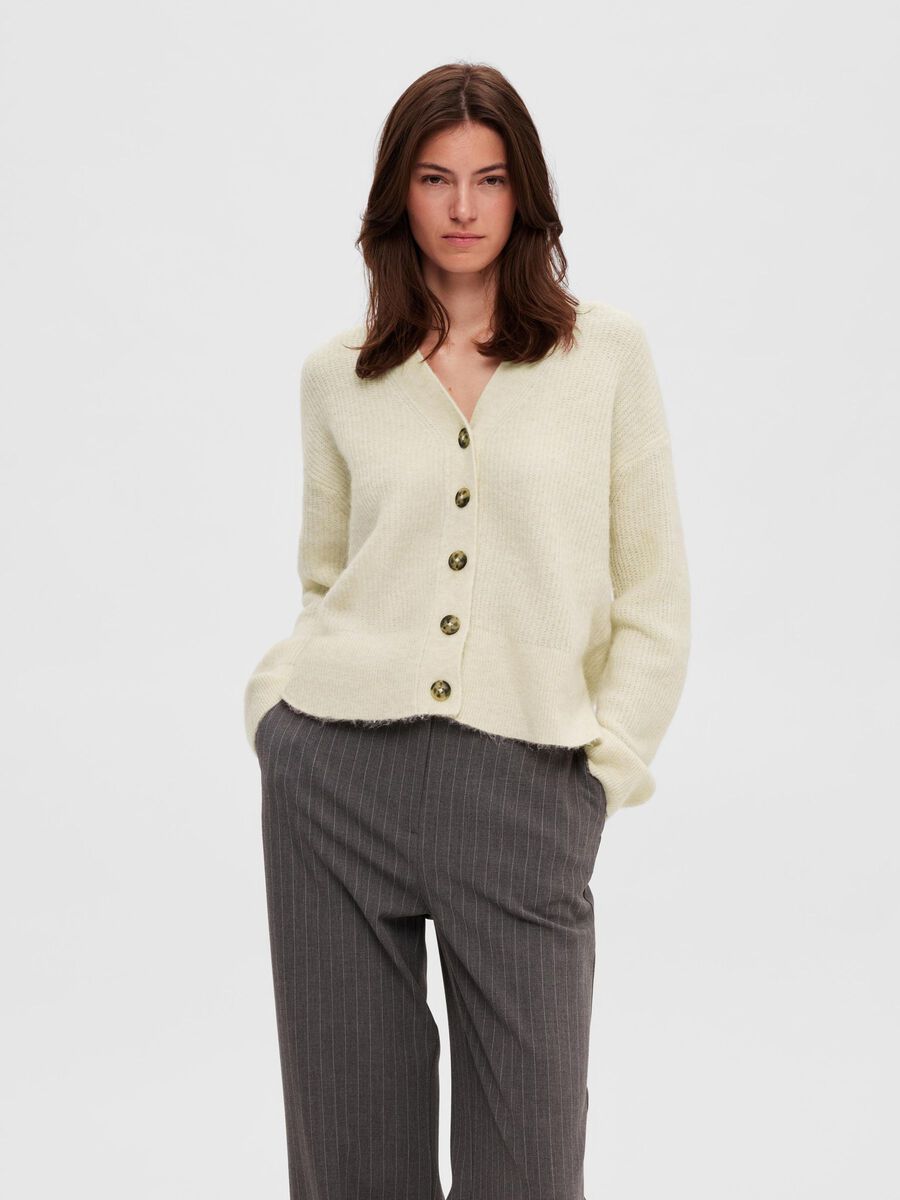 Selected RELAXED FIT WOOL BLEND  CARDIGAN, Birch, highres - 16090272_Birch_1040915_003.jpg