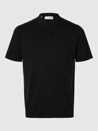 EN MAILLE POLO, Black, highres