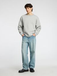 RELAXED FIT SWEATSHIRT, Light Grey Melange, highres