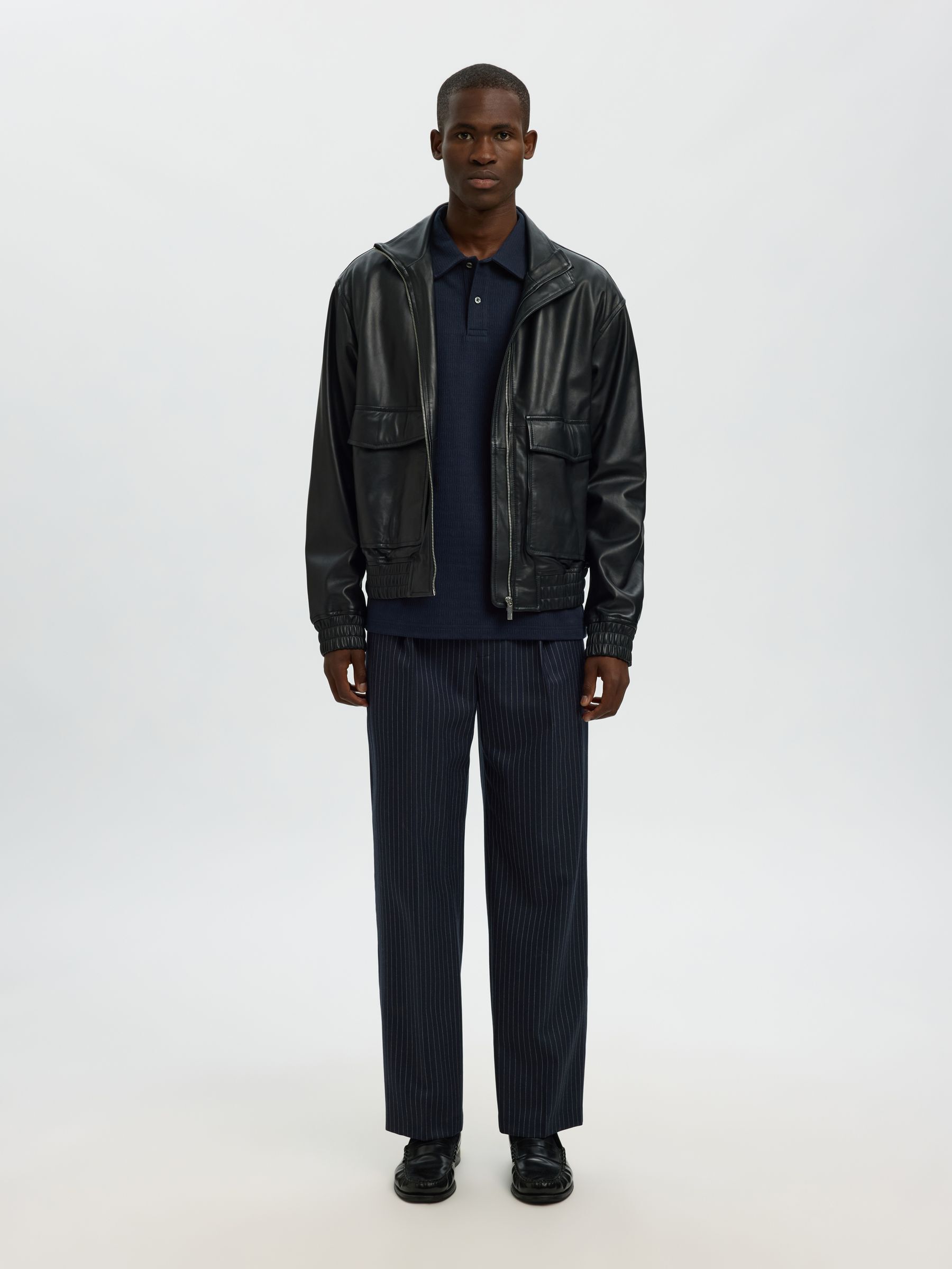 100% COTTON LONG-SLEEVED POLO, Sky Captain, highres