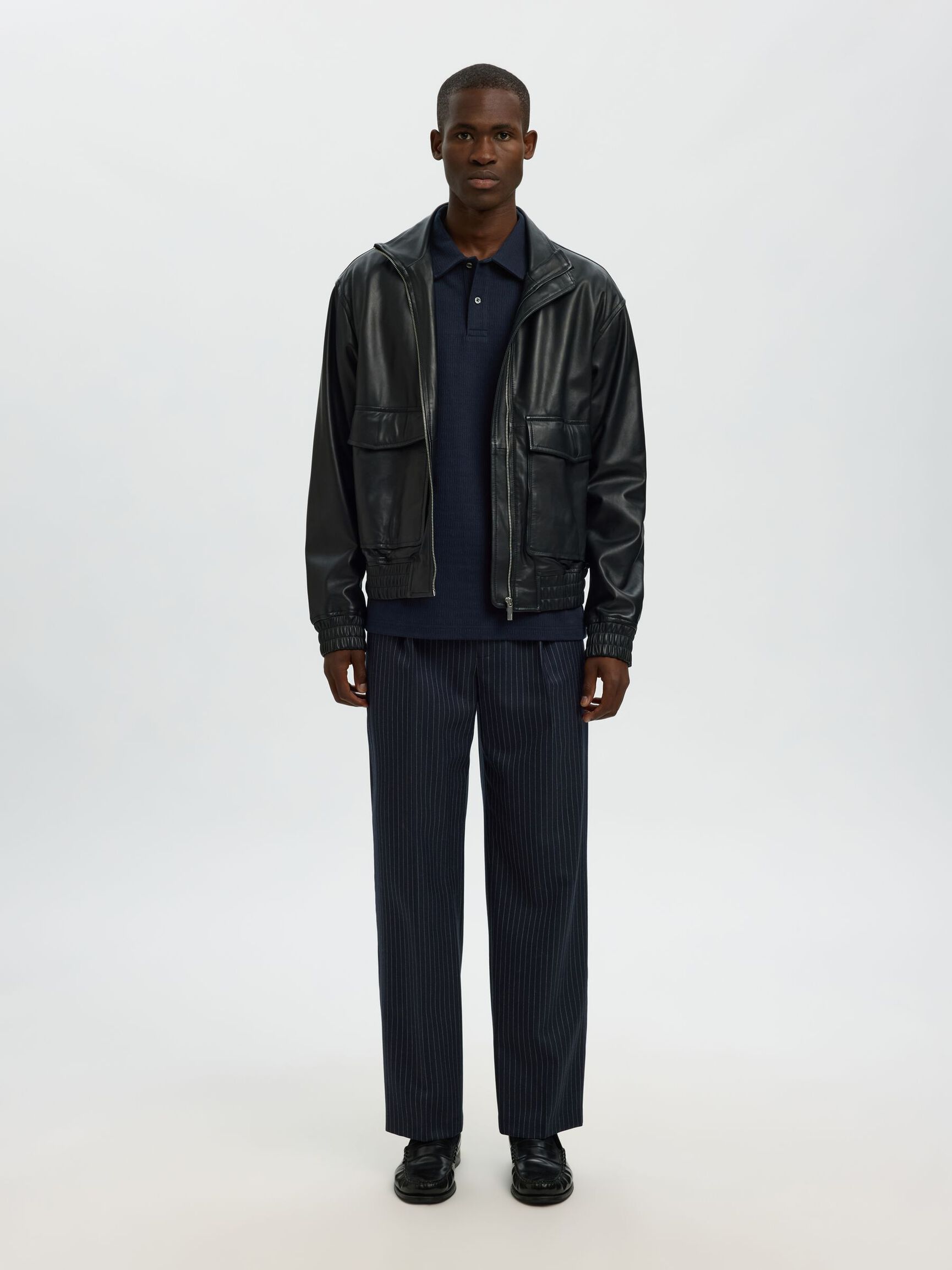 100% COTTON LONG-SLEEVED POLO, Sky Captain, highres