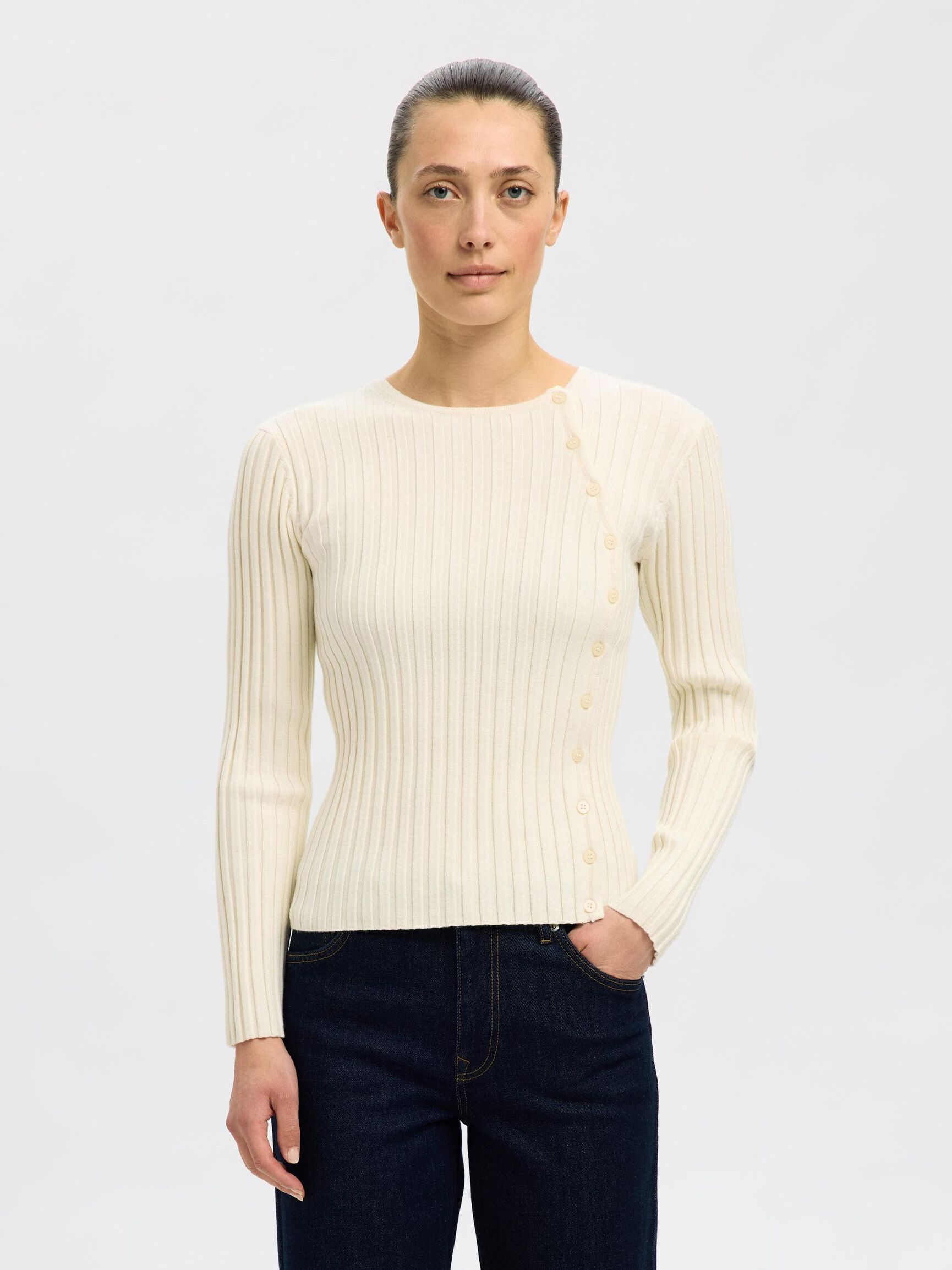 VISCOSE BLEND KNIT, Birch, highres