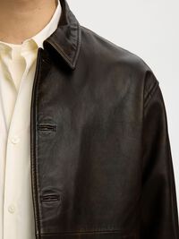 - CUERO DE CORDERO 100 % CHAQUETA DE PIEL, Demitasse, highres