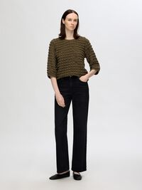 TEXTURED  3/4 SLEEVED TOP, Kalamata, highres