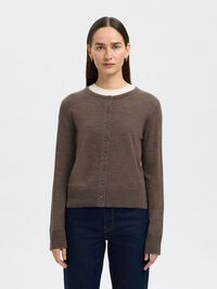100% MERINOULD STRIKKET CARDIGAN, Delicioso, highres