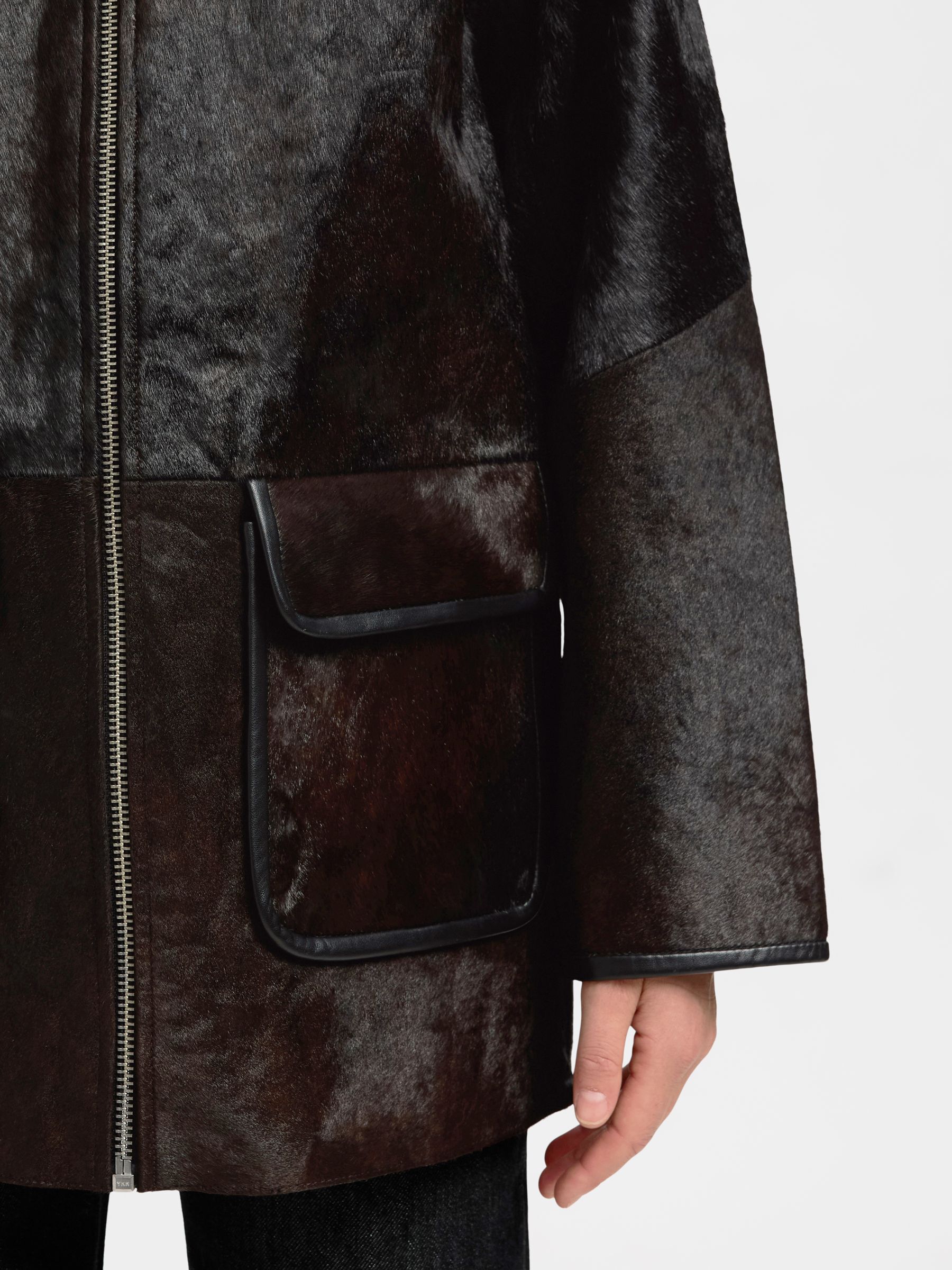 COW LEATHER JACKET, Delicioso, highres