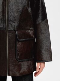 COW LEATHER JACKET, Delicioso, highres