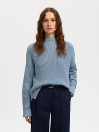 OVERSIZED JUMPER, Dusty Blue, highres