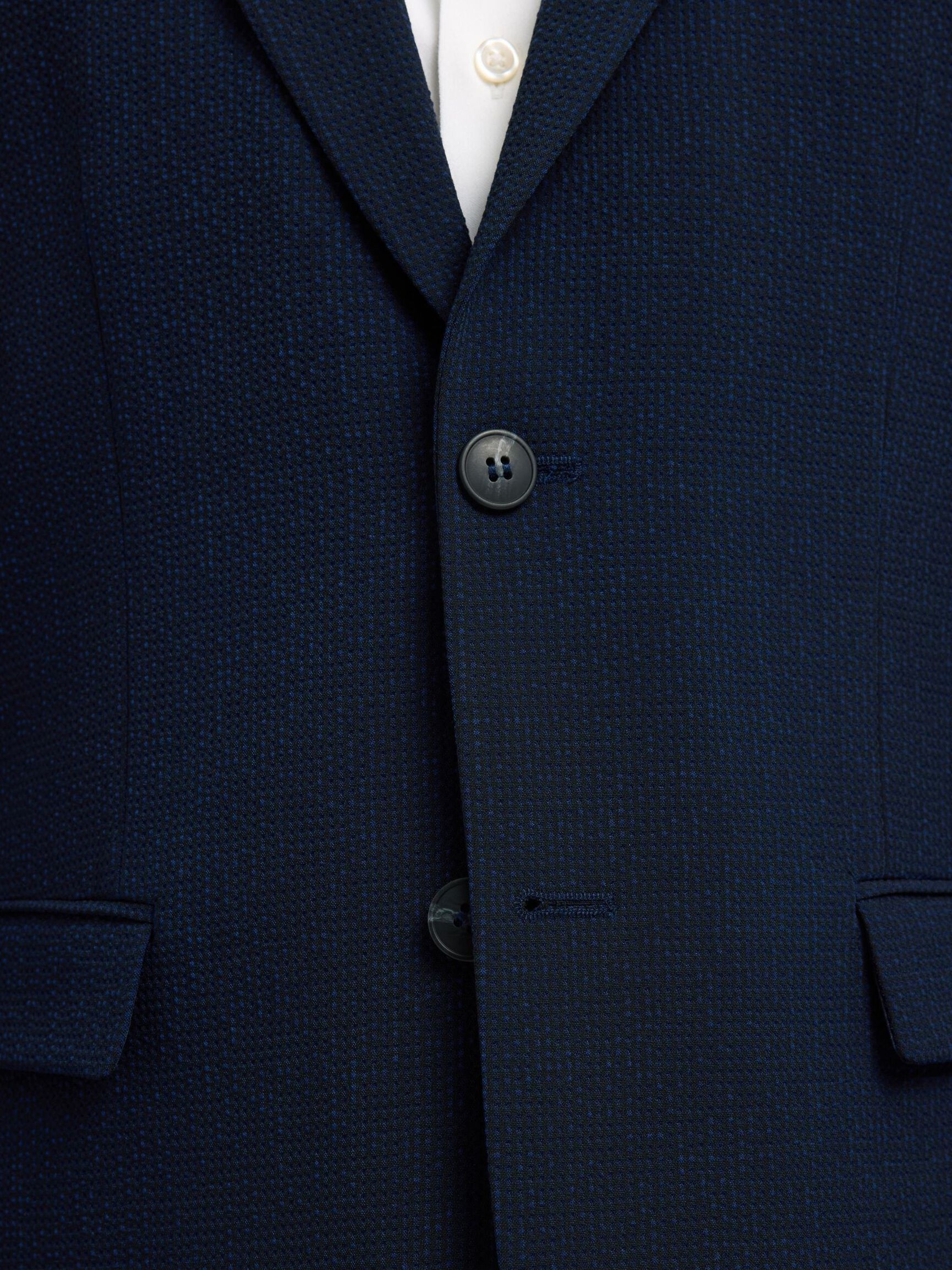 SEERSUCKER SLIM-FIT BLAZER, Dark Navy, highres
