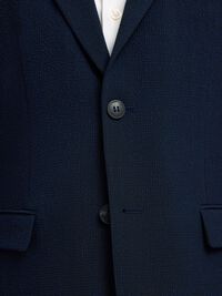 SEERSUCKER SLIM-FIT BLAZER, Dark Navy, highres