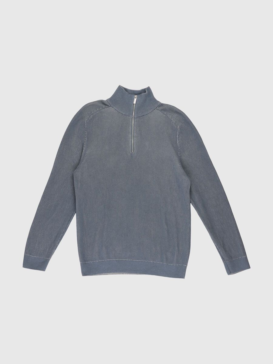 Selected COTTON HALF-ZIP PULLOVER, Stormy Weather, highres - 80000214_StormyWeather_1092616_001.jpg