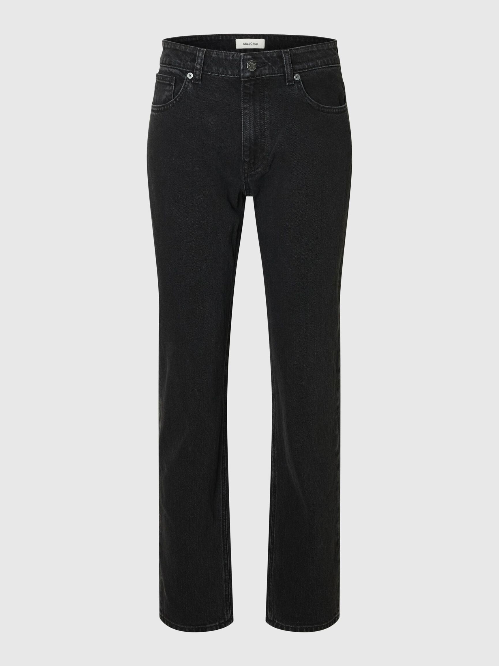 TAILLE MI-HAUTE JEAN COUPE SLIM FUSELÉE, Black Denim, highres