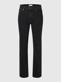 TAILLE MI-HAUTE JEAN COUPE SLIM FUSELÉE, Black Denim, highres