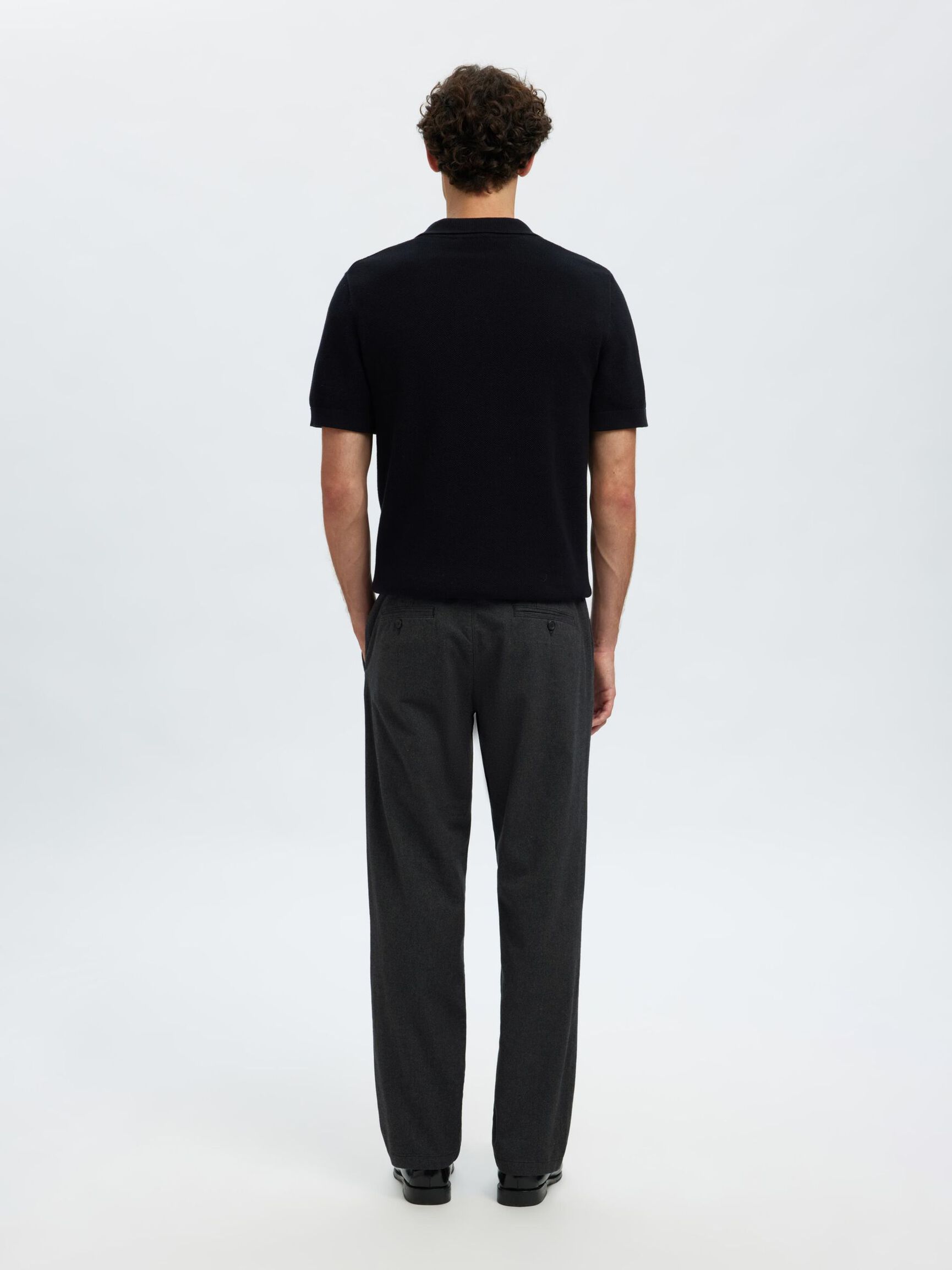 175 SLIM FIT BRUSHED CHINO, Dark Grey, highres