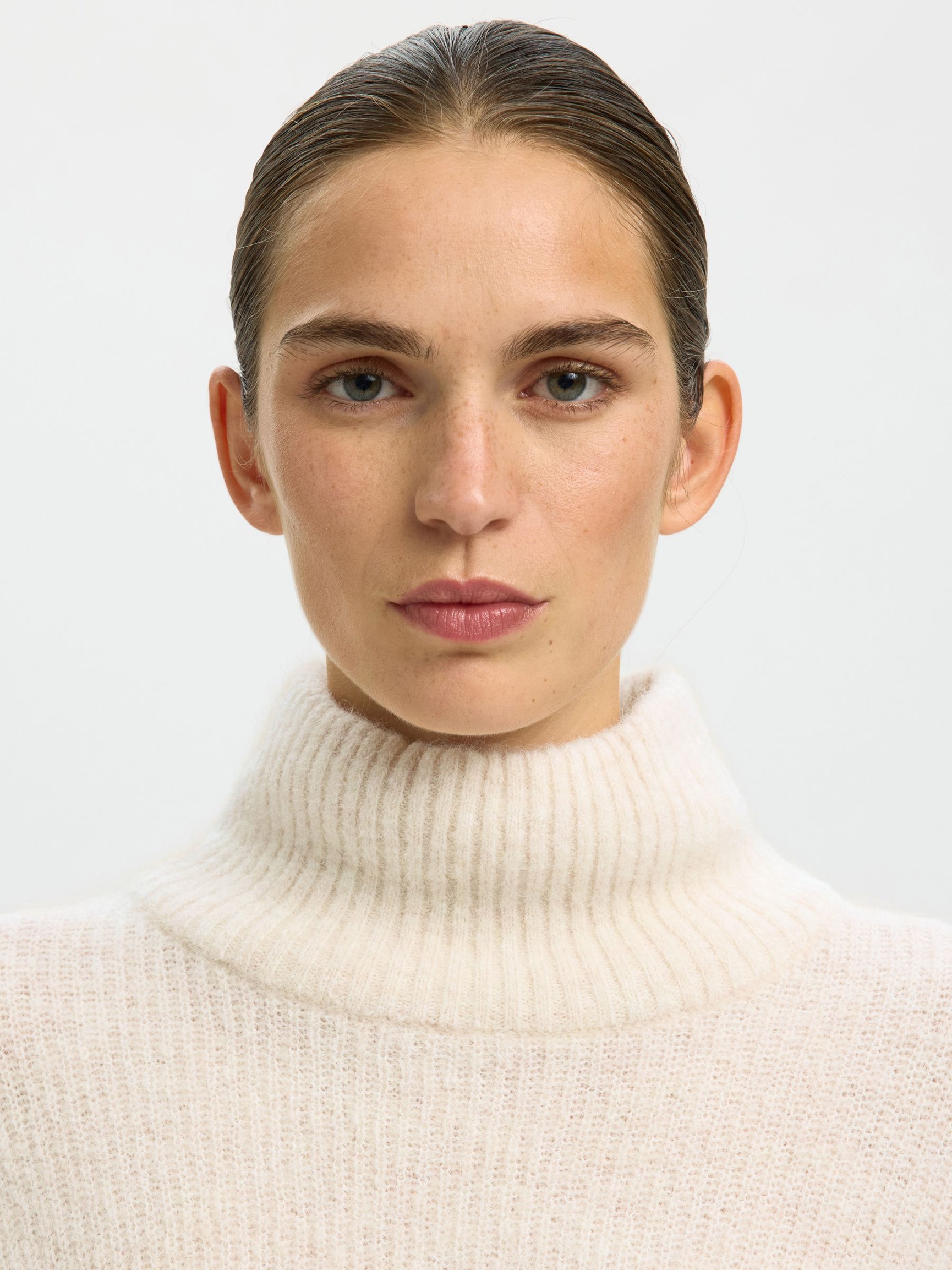 ROLLKRAGEN WOLLGEMISCH PULLOVER, Birch, highres