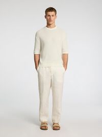 STICKAD T-SHIRT, Egret, highres